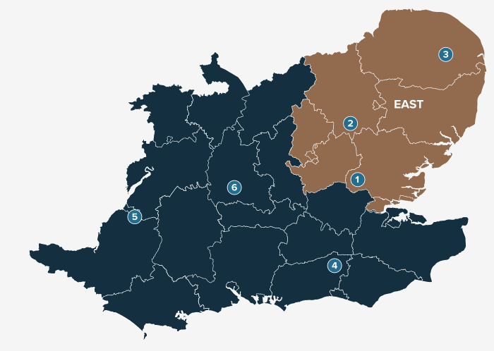 Map of offices, details below