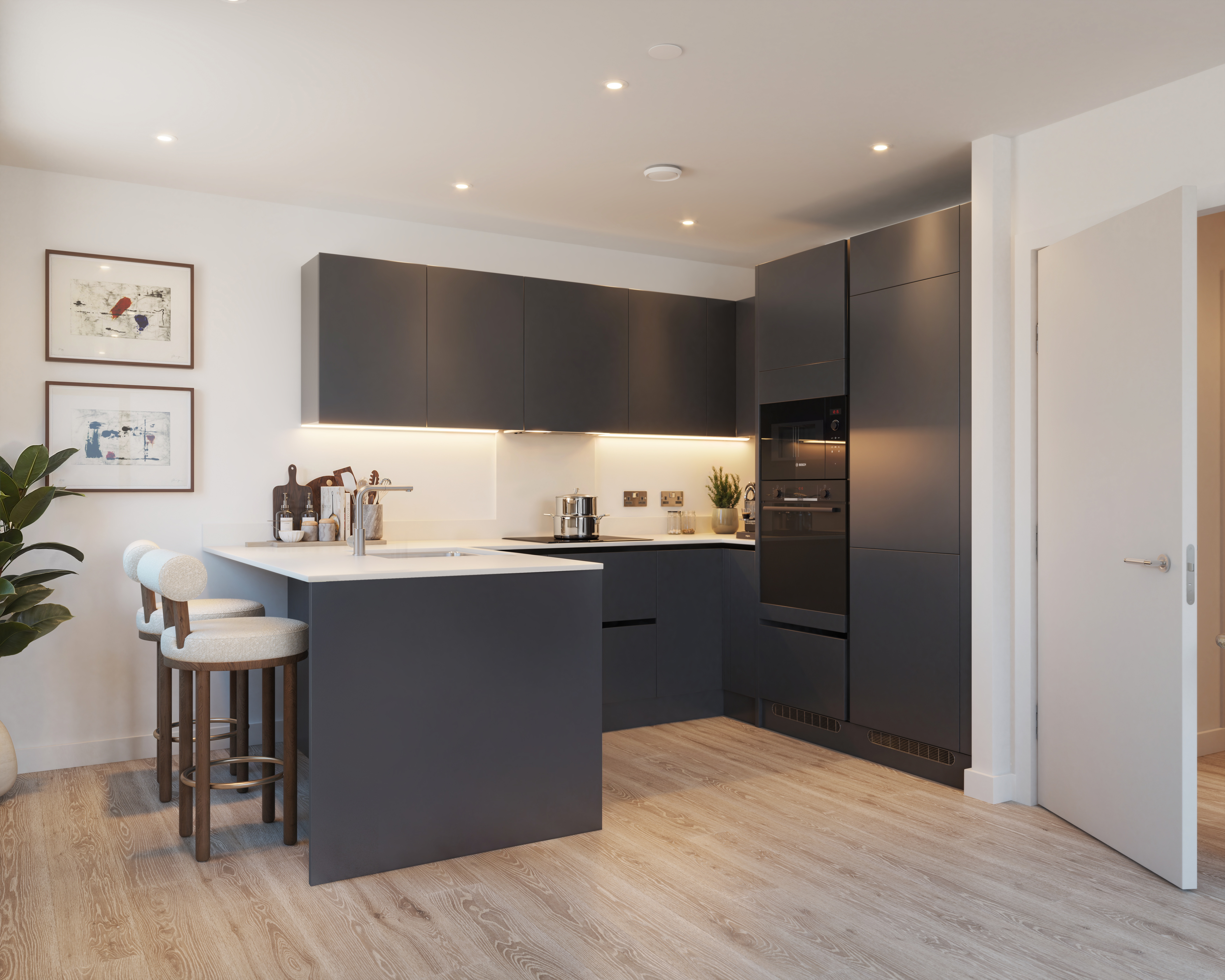 Kew Bridge Rise - Studio kitchen 