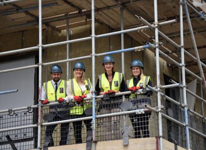 Man and Women on construction site