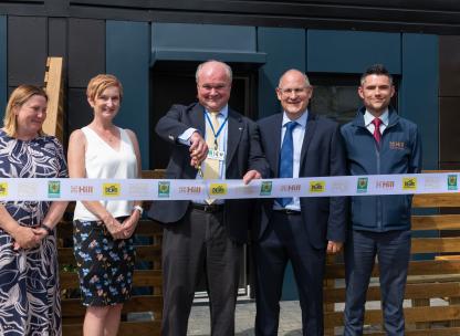 Ribbon cutting at Dacorum handover