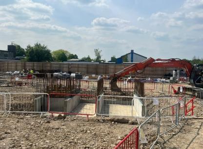Construction of apartment building