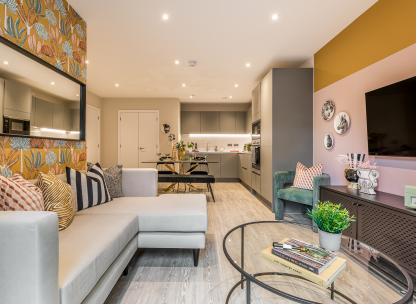 Plot B04 - Living / Dining / Kitchen - The Franklin Building