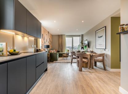 Kitchen living & dining shot