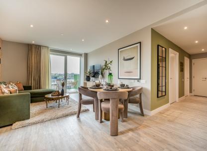 Living and dining room shot