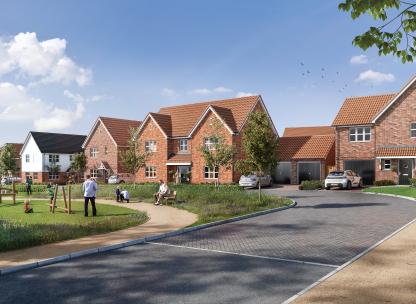 Stapleford Abbotts Street Scene CGI 