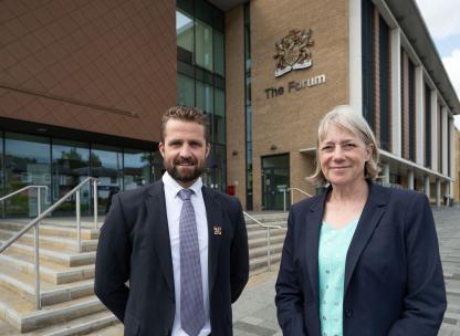 Tom Hill and Cllr Sally Symington