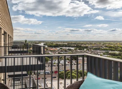 View from balcony at Kew Bridge Rise apartment