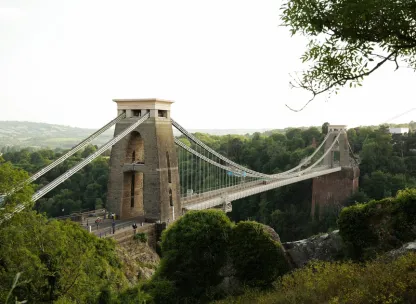 View of Clifton suspension bridge near Bristol