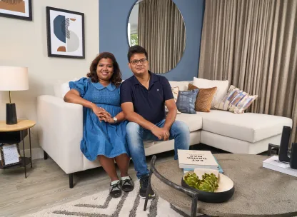 Residents at Lampton Parkside on sofa