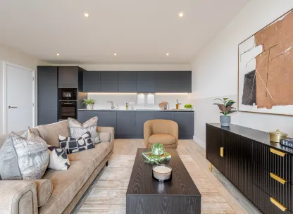 Dagenham Green, 2 bed show home, Living space