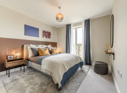 Lampton Parkside, one bed show home, bedroom