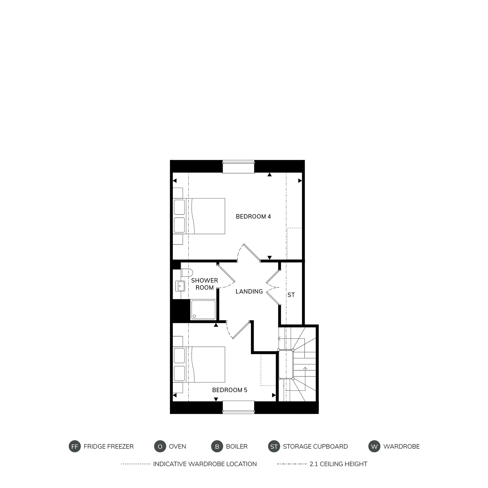 The Sidgwick Second Floorplan