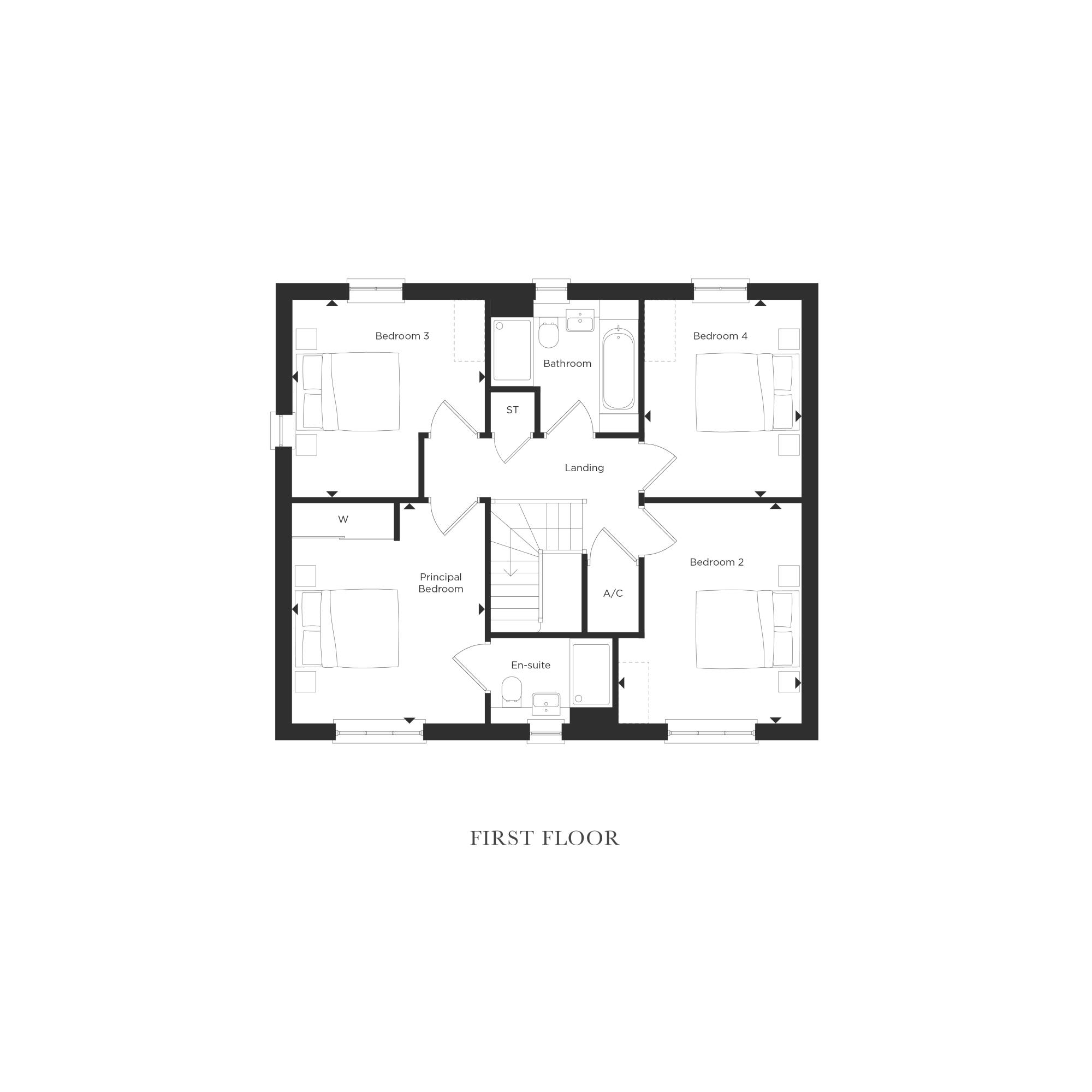 Chestnut B First Floor Floorplans