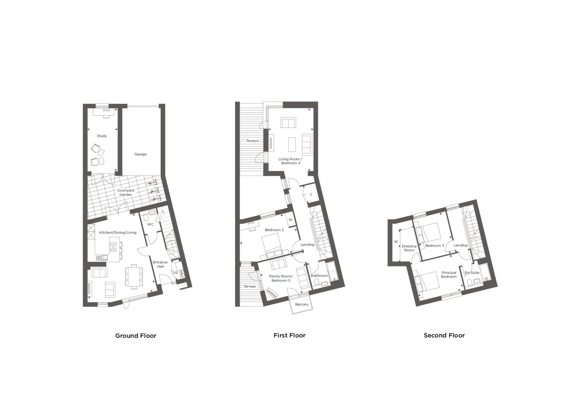 The Courtyard B - Floorplans