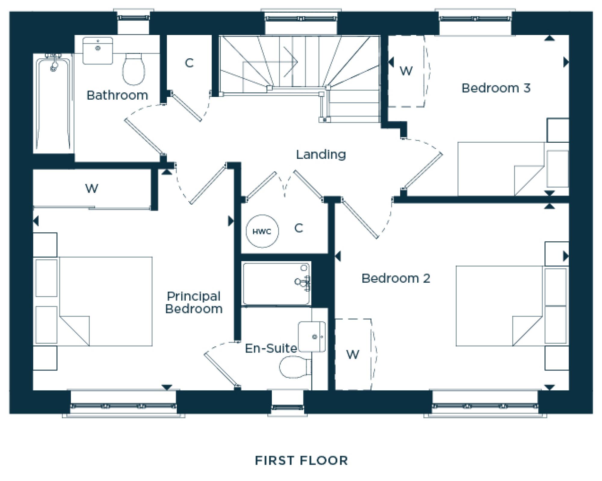 The Honeysuckle First Floor 