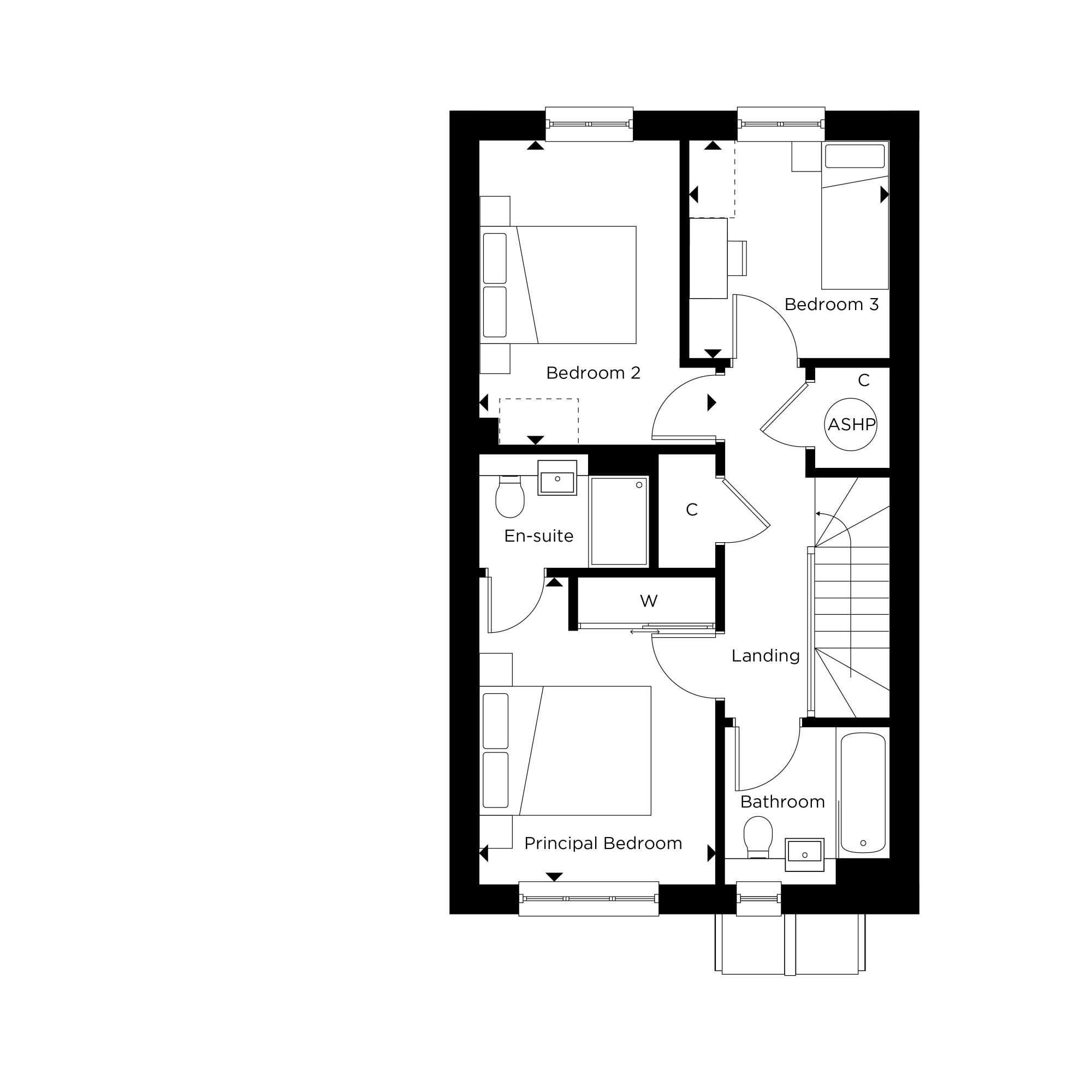 The Lewis at Hartley Acres Plot 16 First Floor