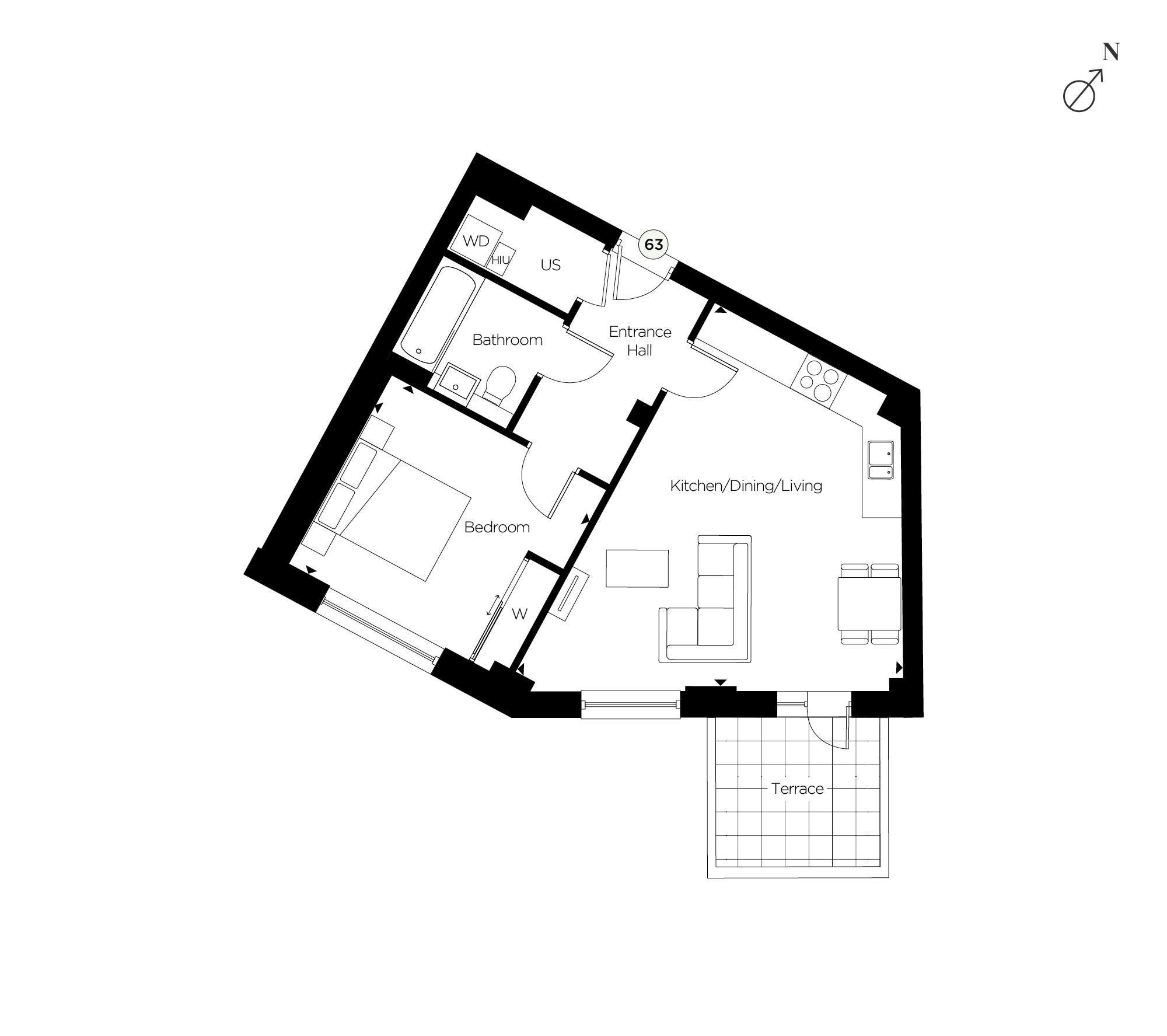 Fusion, Apartment 63 Floorplan