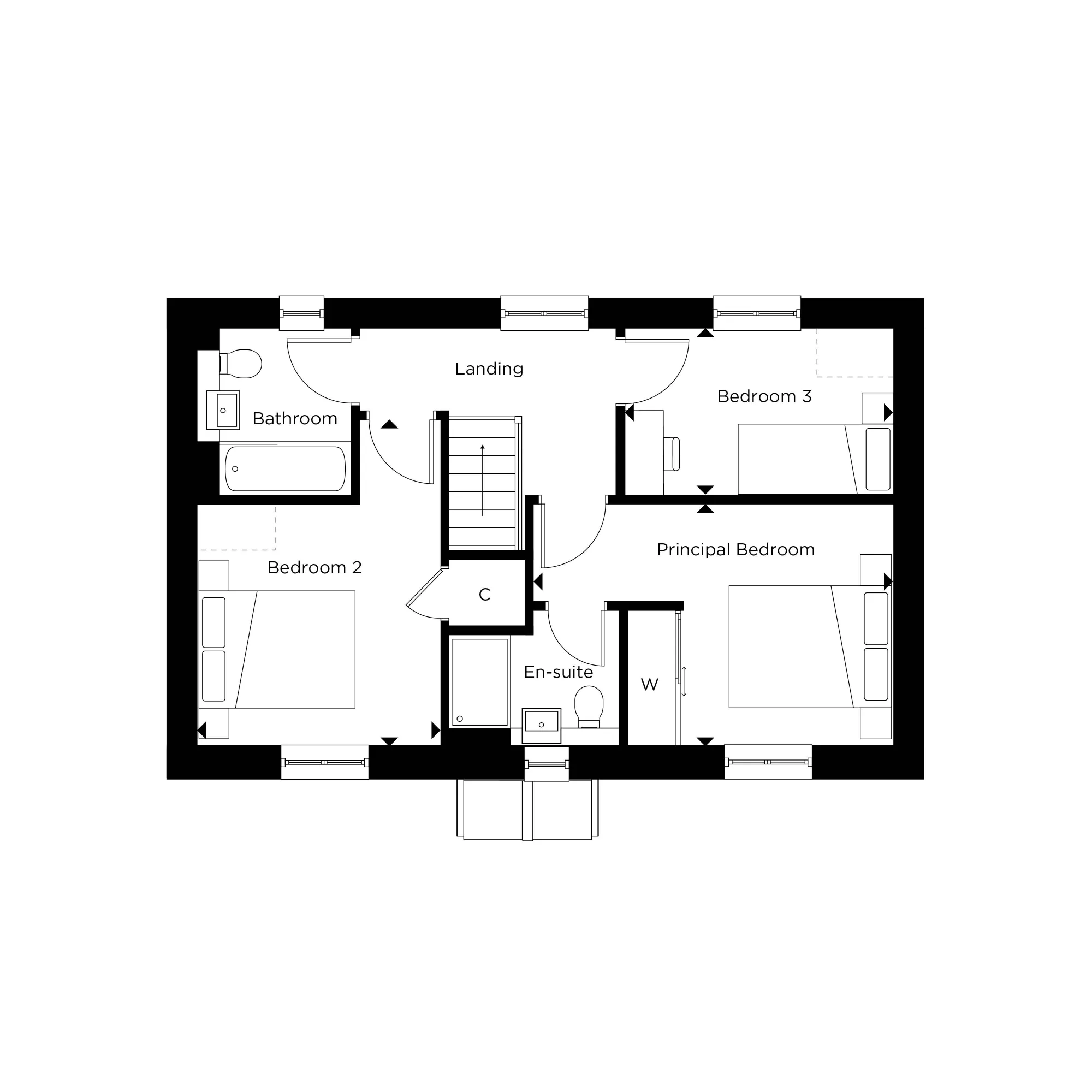 House 40- The Eden, Hartley Acres Floorplan- First Floor 