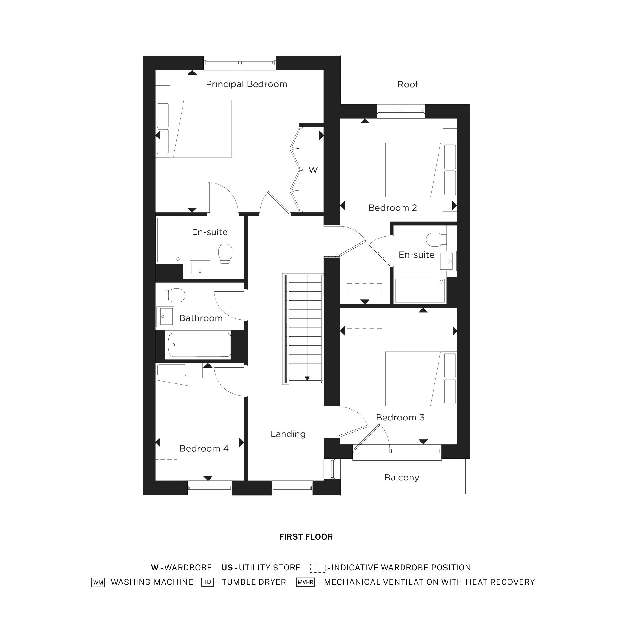 Plot 88 - First Floor Floorplan