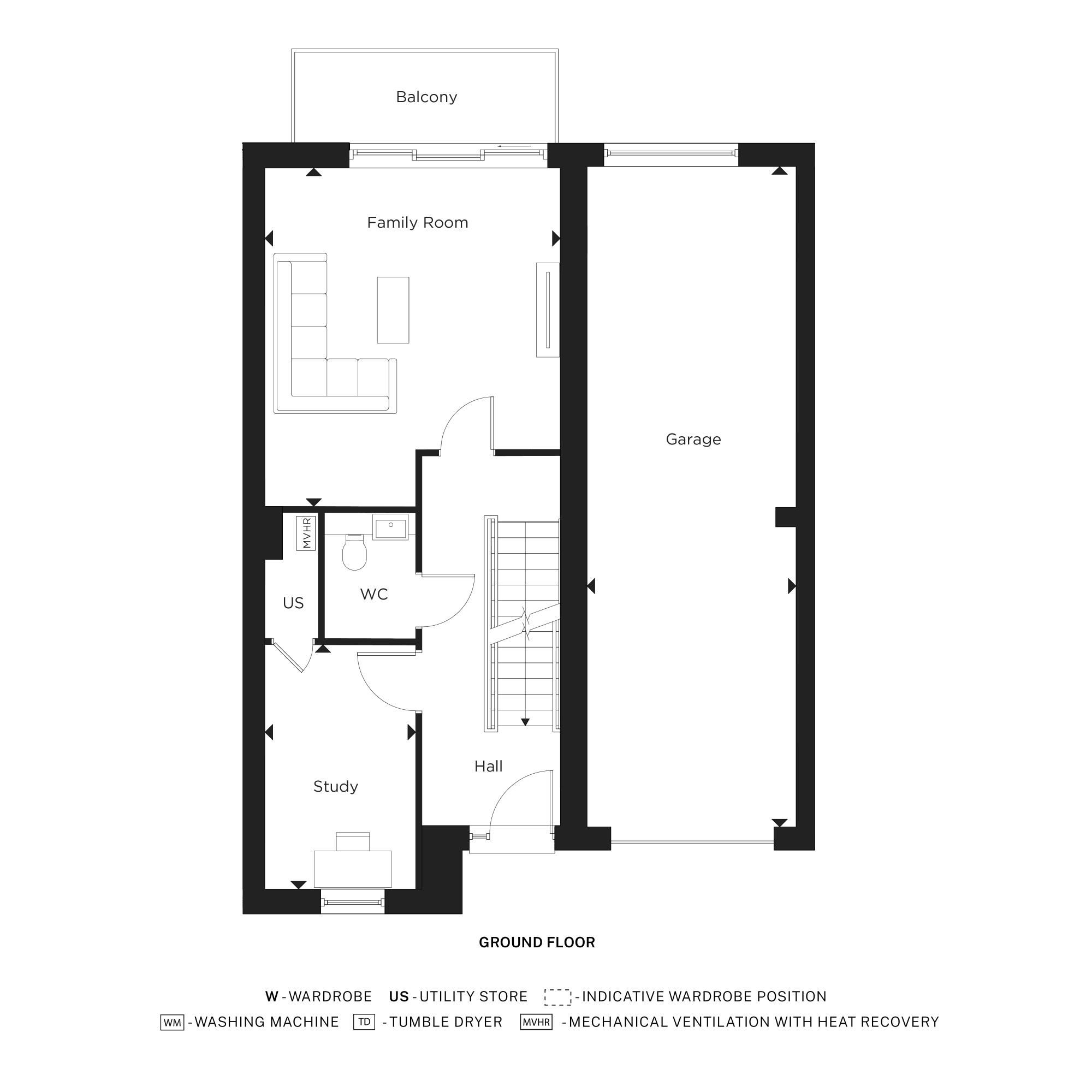 Plot 88 - Ground Floor Floorplan
