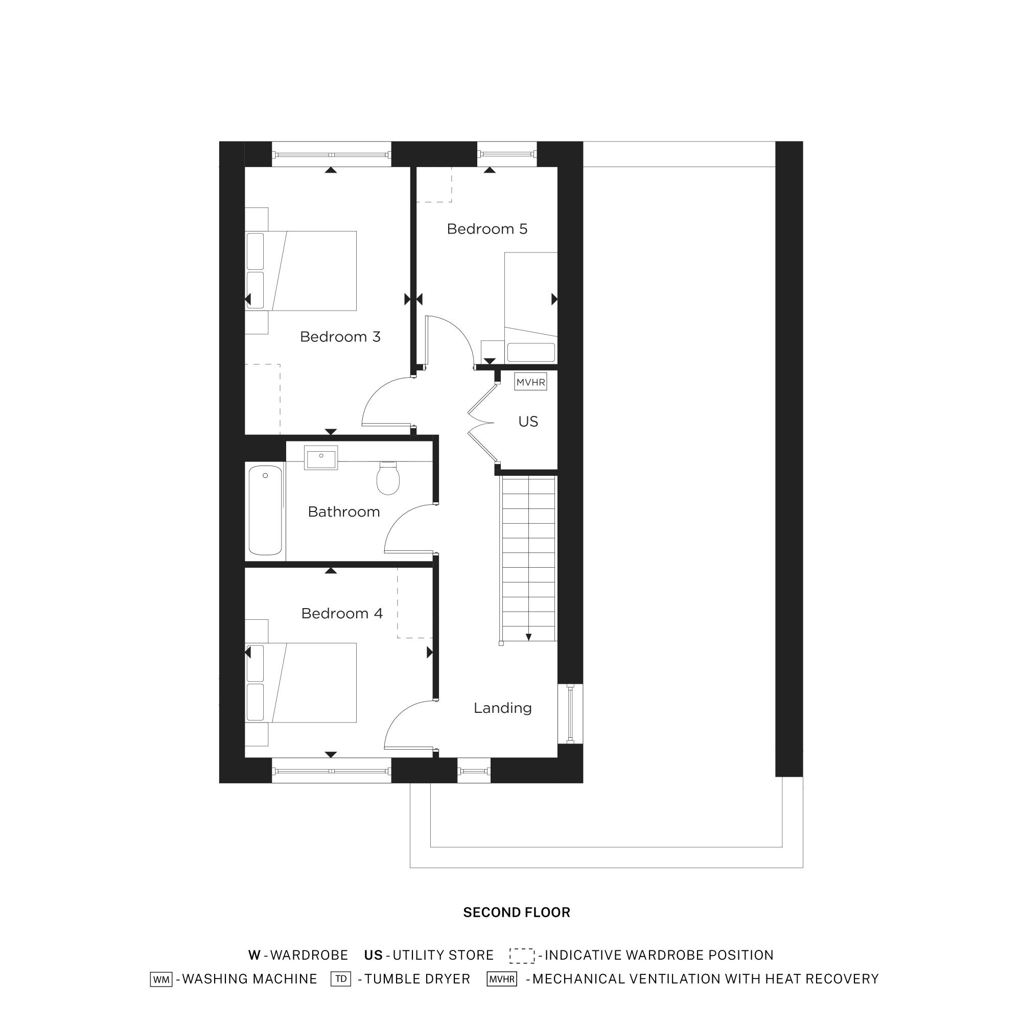 They Florey A - Plot 87 - Second Floor Floorplan