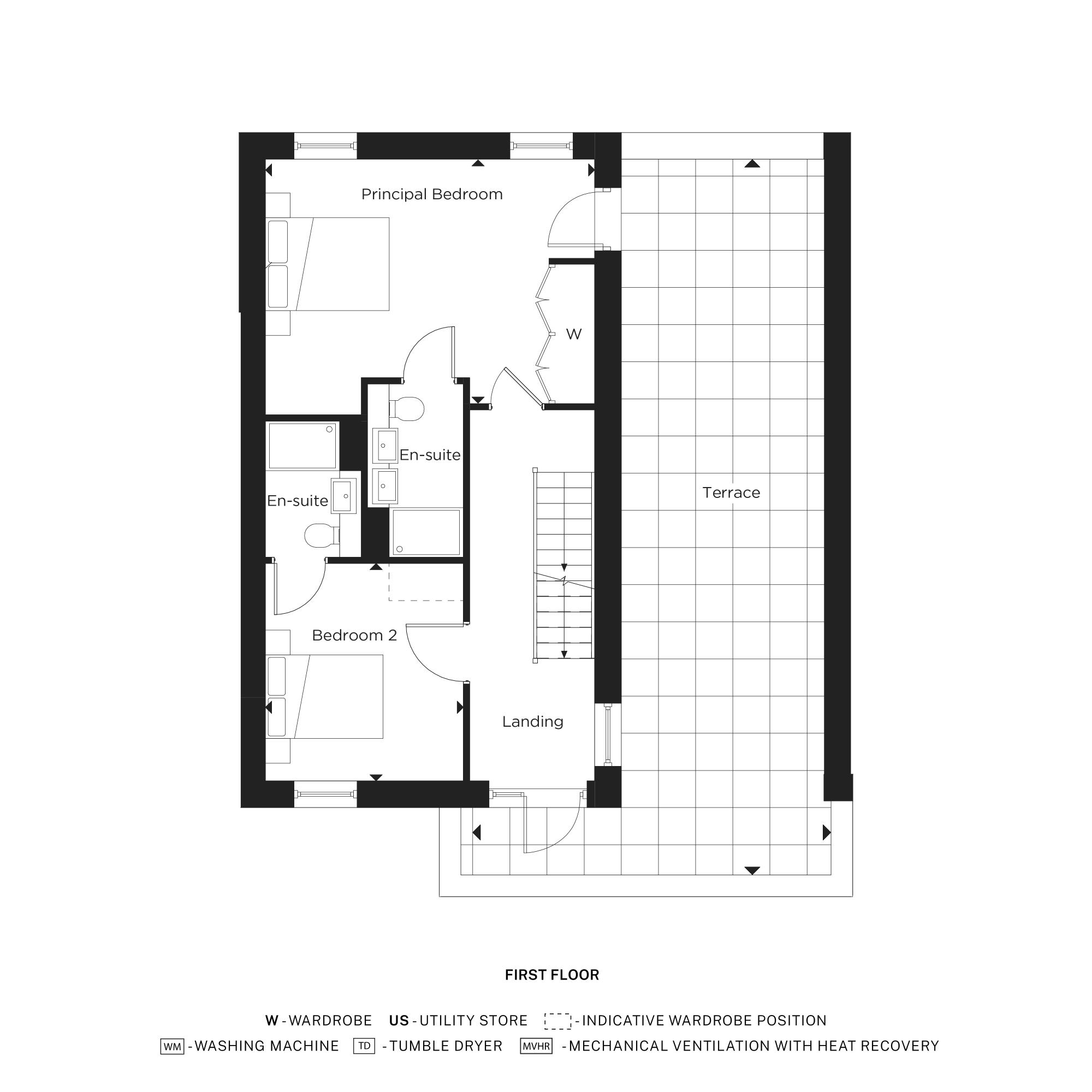 The Florey B- First Floorplan