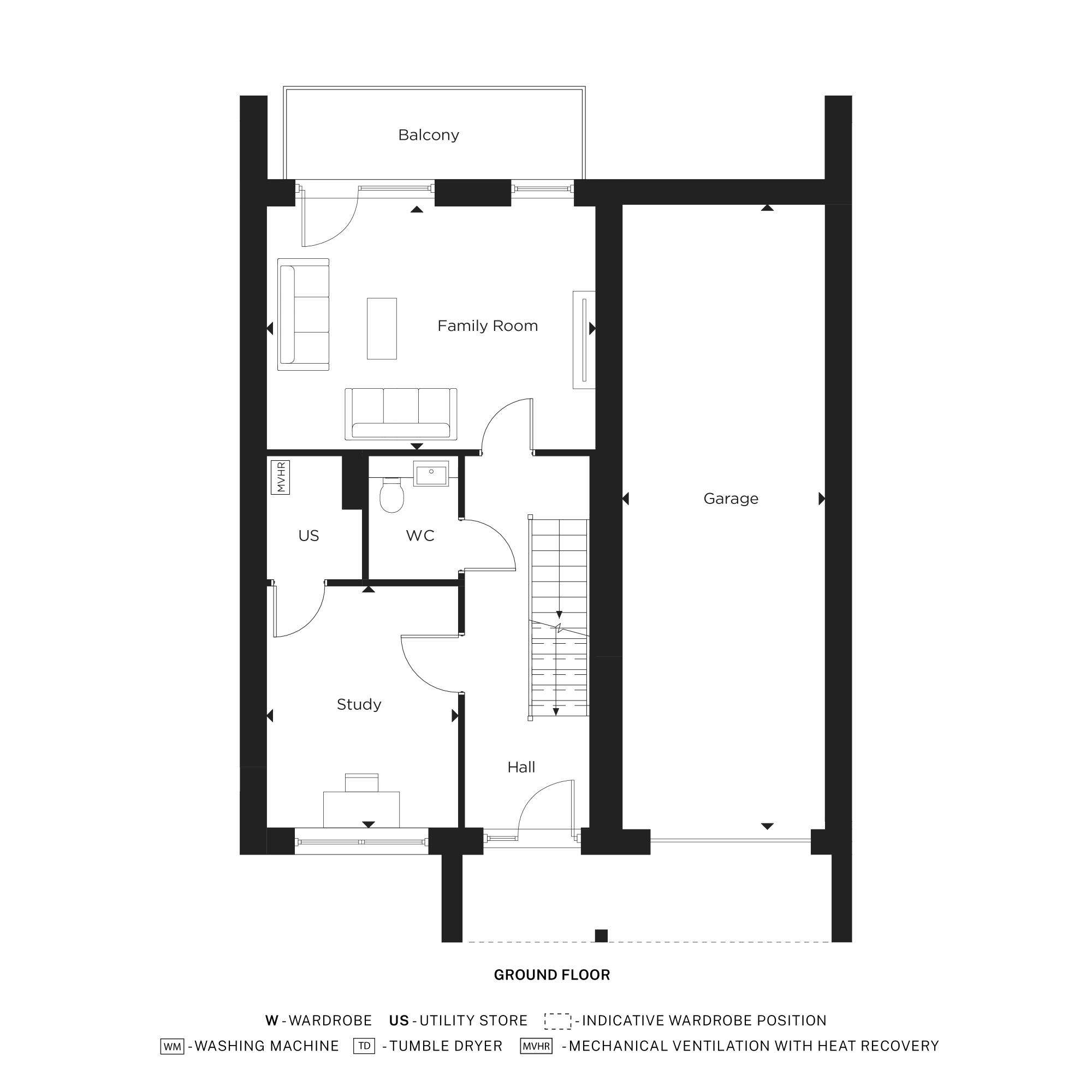 The Florey B- Ground Floorplan