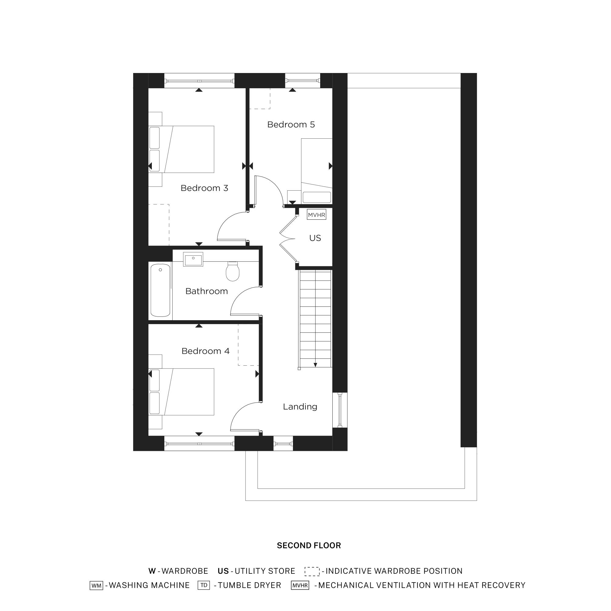 The Florey B- Second Floorplan