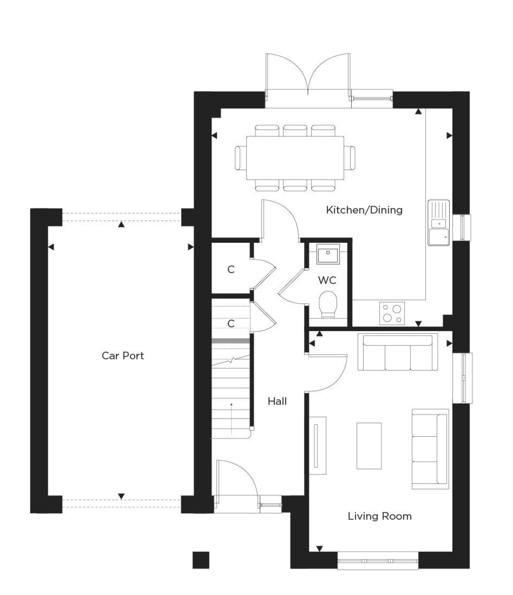 The Yare Floorplan Ground Floor
