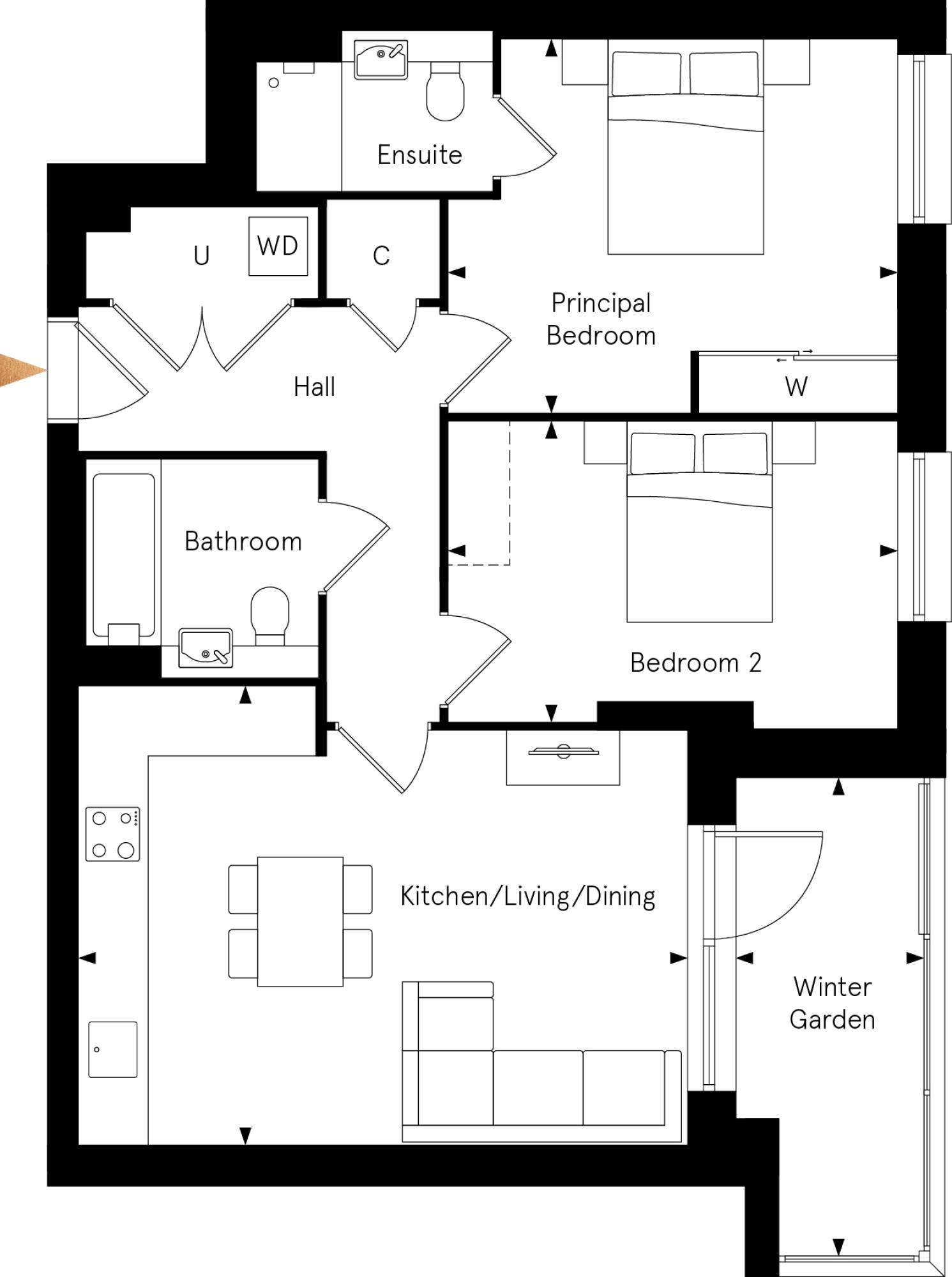 Apartment 406 skylark house floorplan