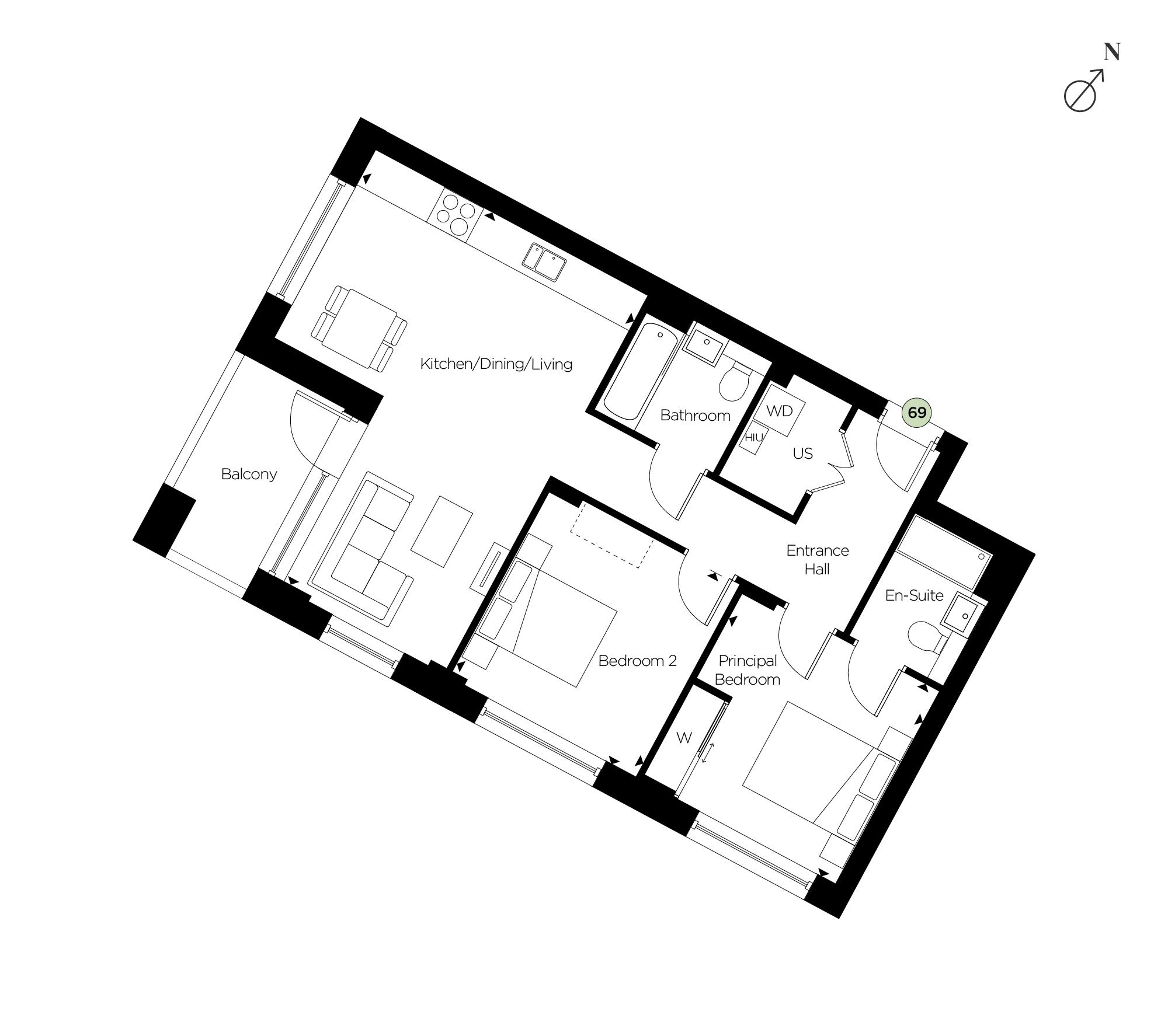 Plot 69 Fusion, Knights Park Floorplan