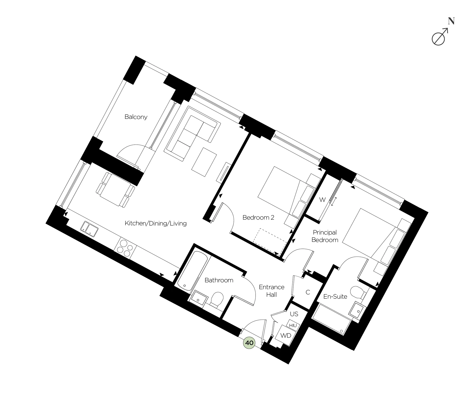 Apartment 40 Floorplan Fusion