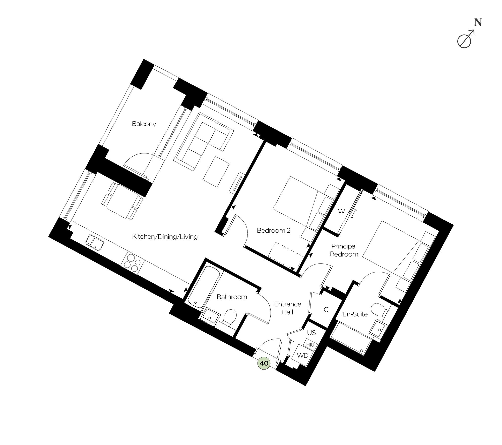 Apartment 40 Floorplan Fusion