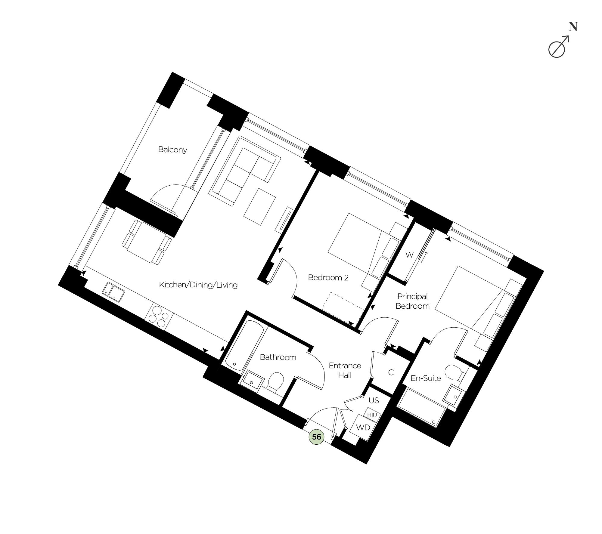 Apartment 56 Floorplan Fusion