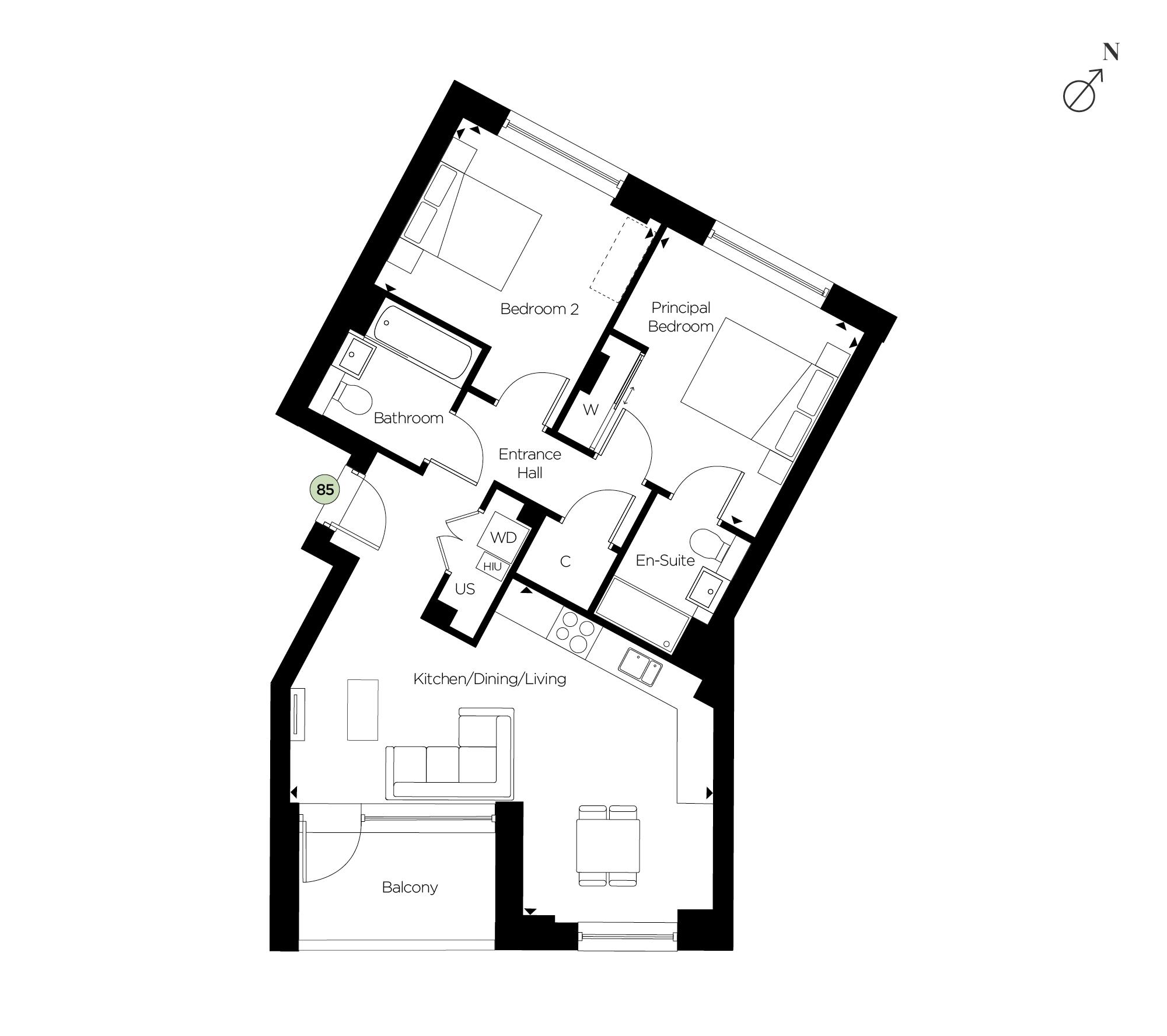 Apartment 85, Fusion Floorplan