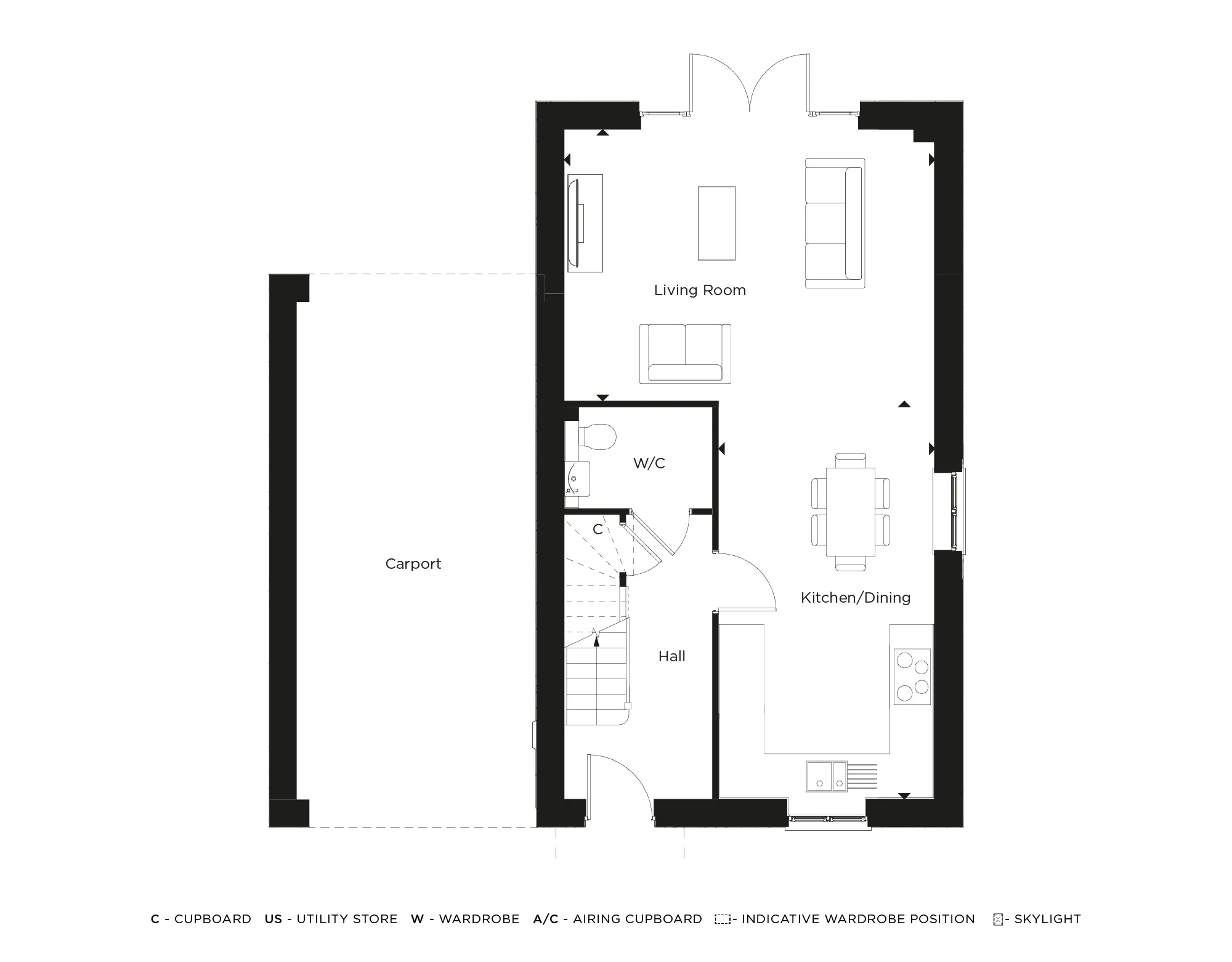The Primrose - Number 103 Ground Floorplan