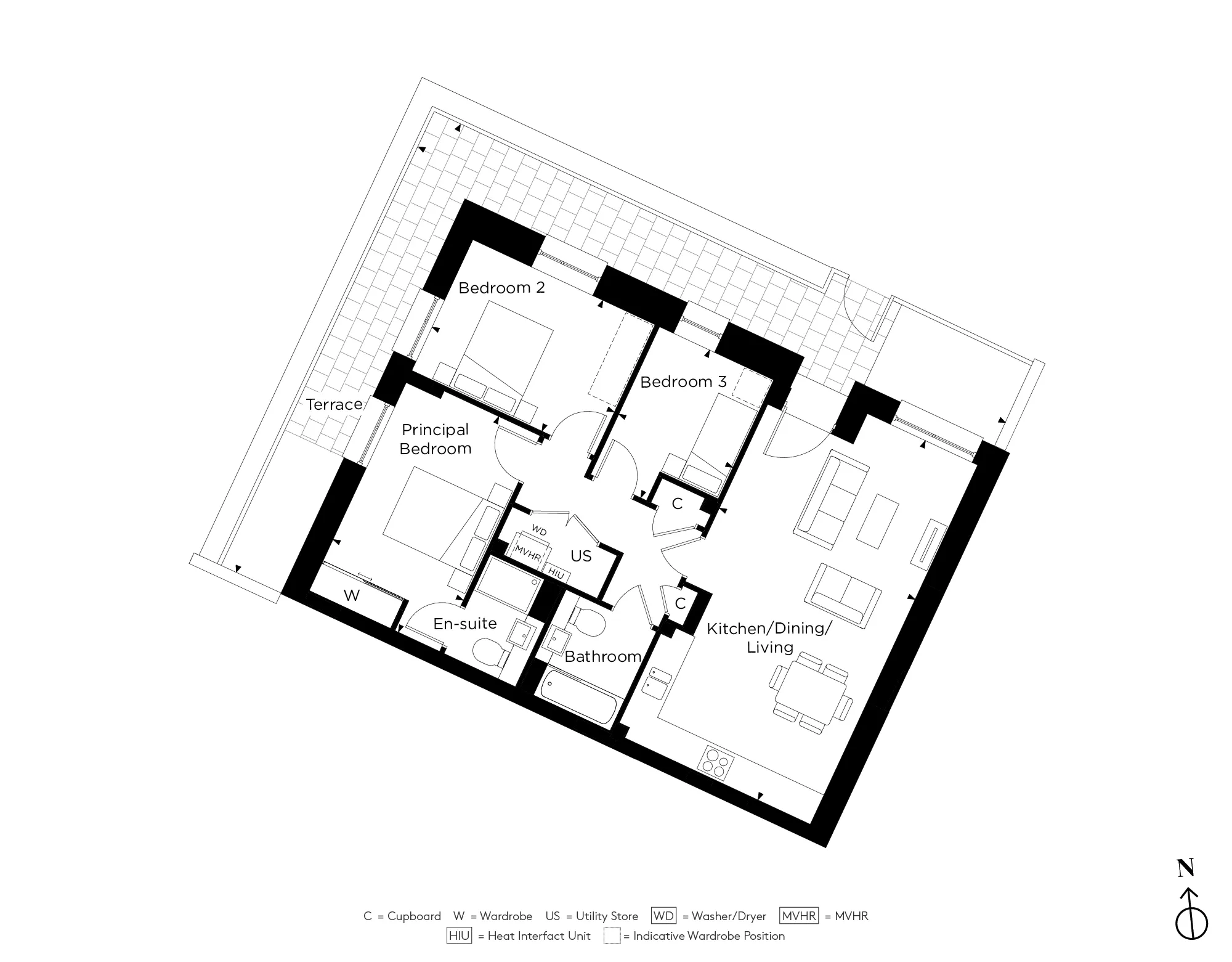 Apartment F1.1 Floorplan