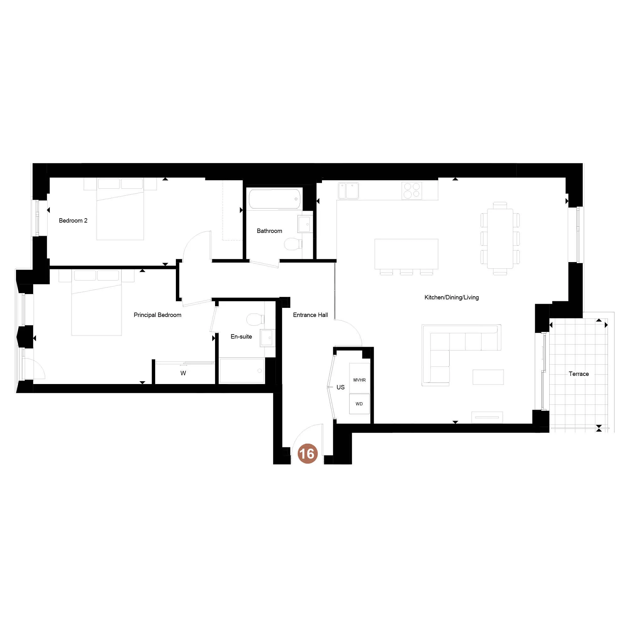 The Legacy Apartment, Number 16 Floorplan