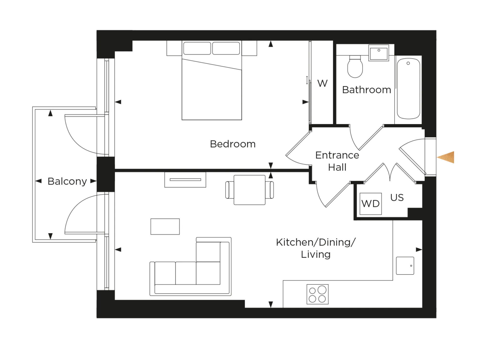 Apartment 95, Starling House floorplan