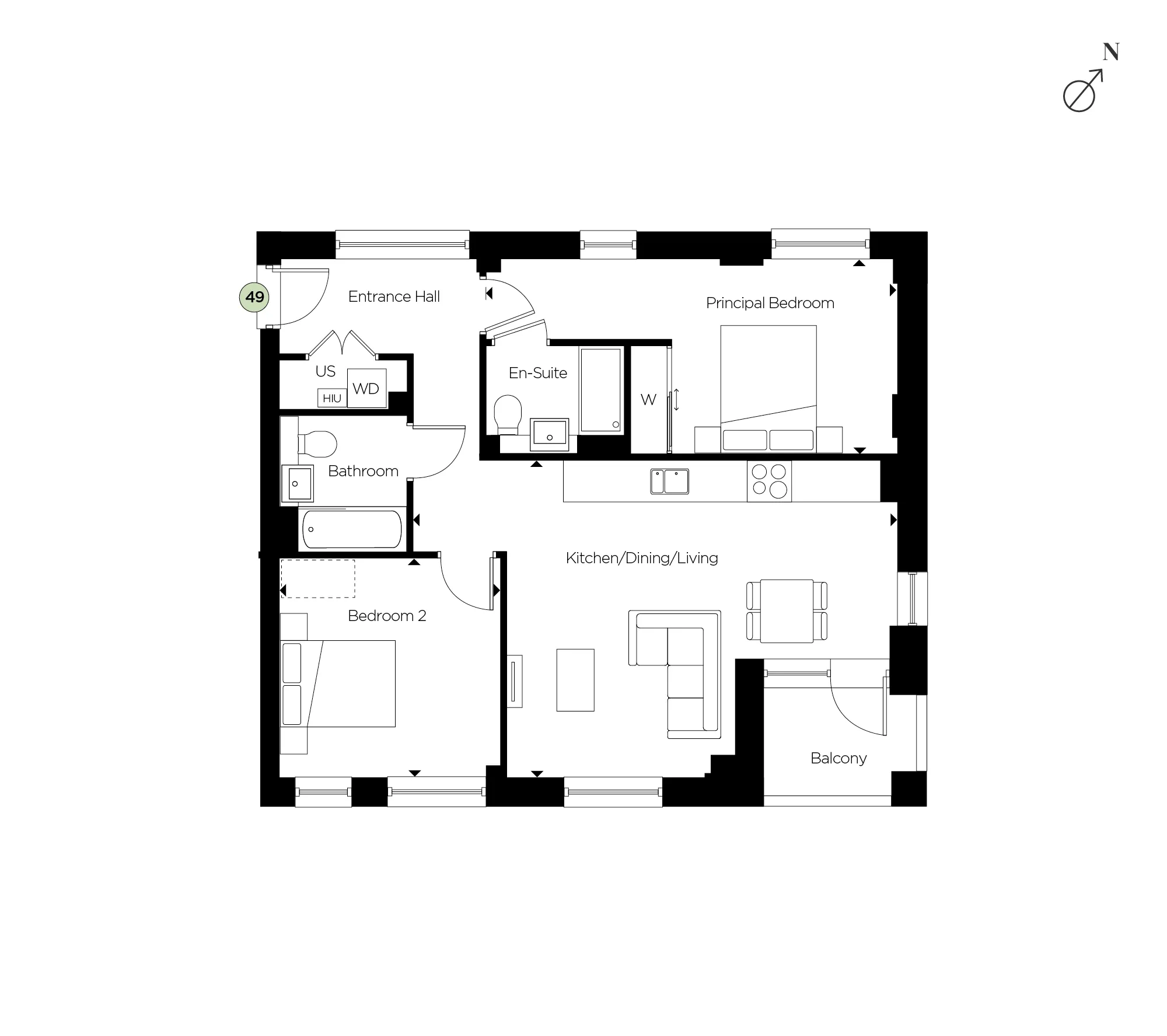 Fusion, Apartment 49 floorplan