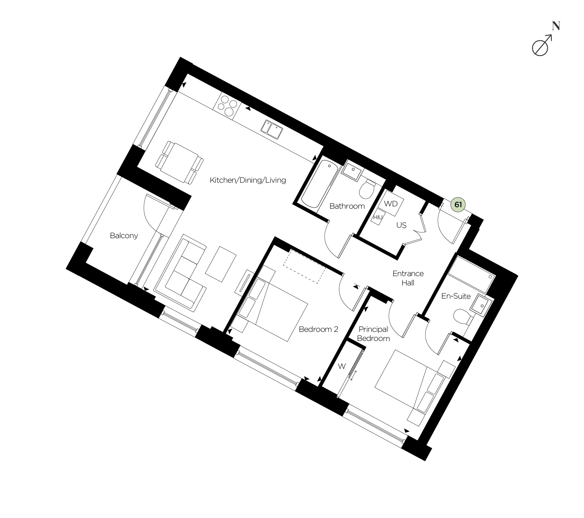 Fusion, Apartment 61 Floorplan