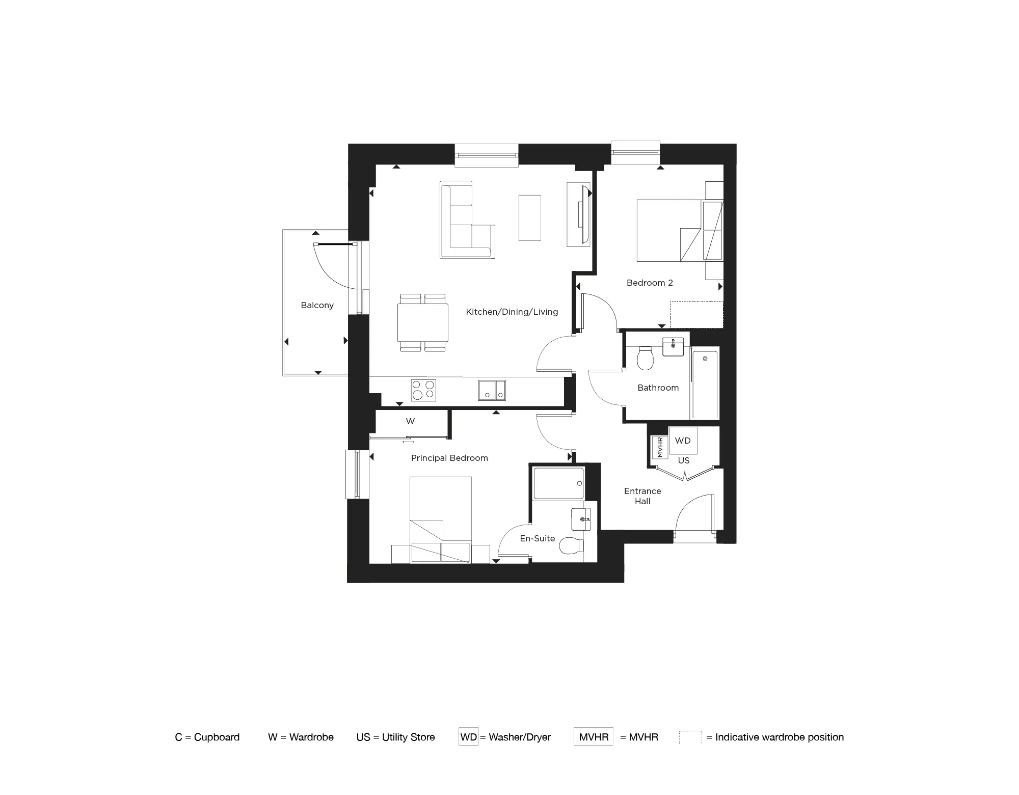 Phoenix, Apartment 158 floorplan 