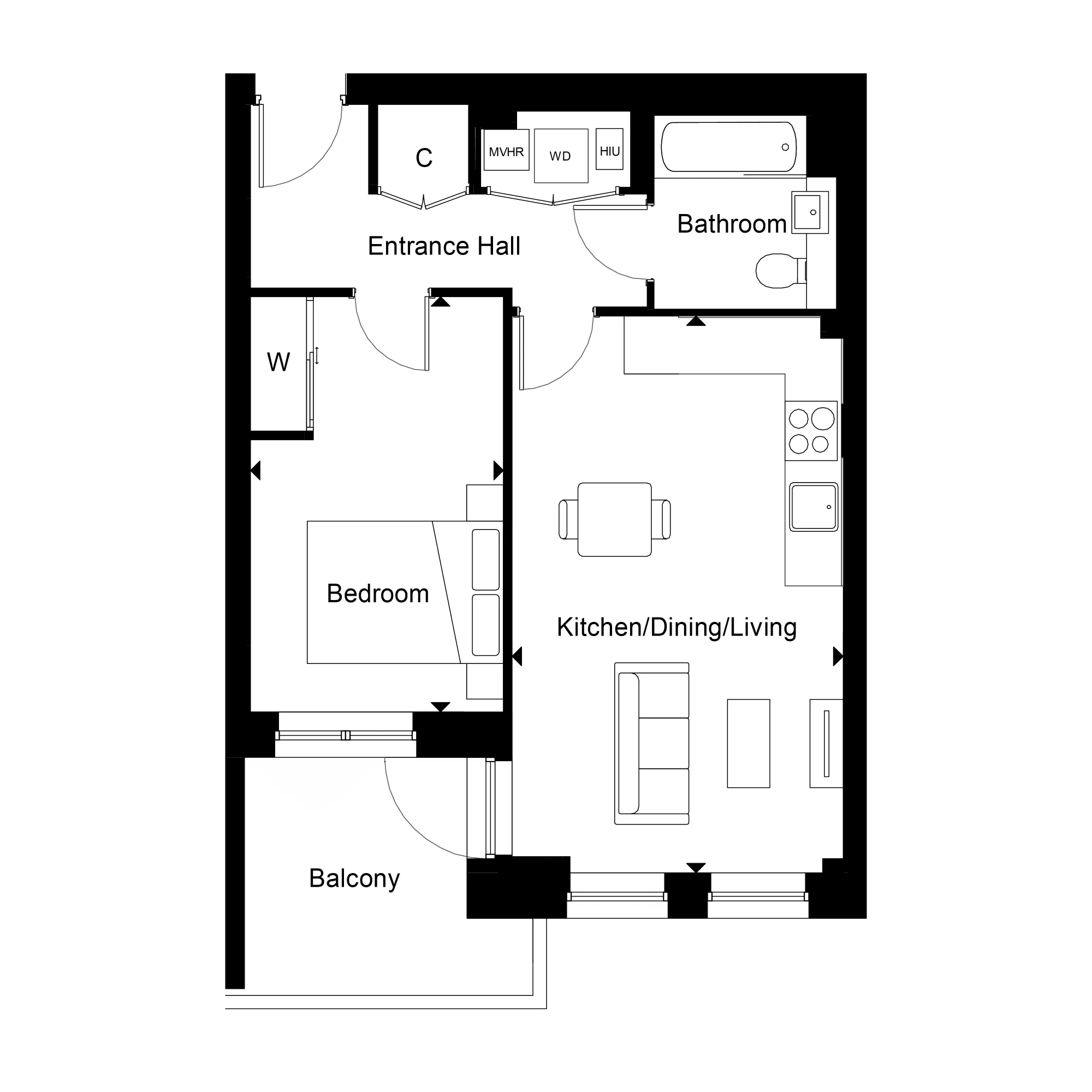 Foxtail House, Apartment 53 Floorplan