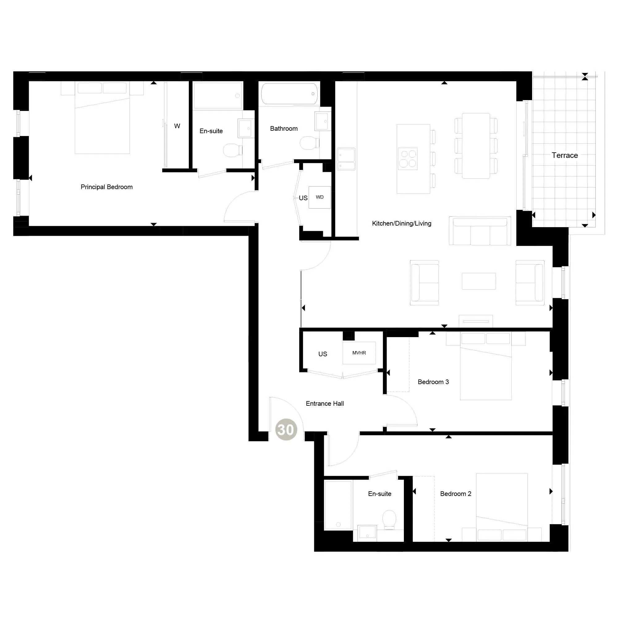 The Legacy Apartment, Number 30, Floorplan