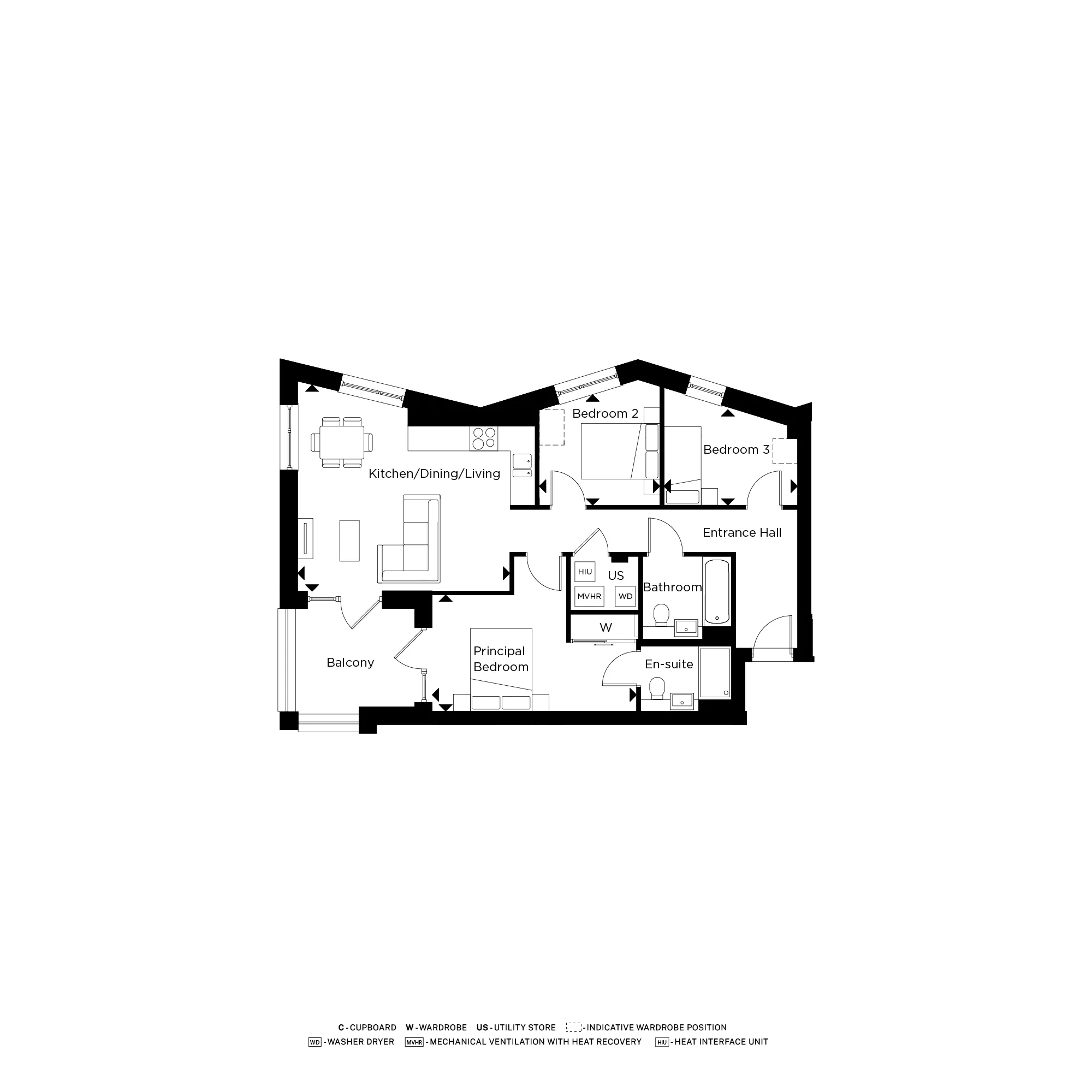 The Brenner, Number 227 Floorplan