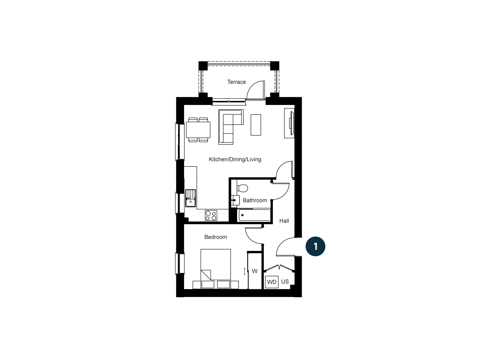 The Lily, Number 1 Floorplan