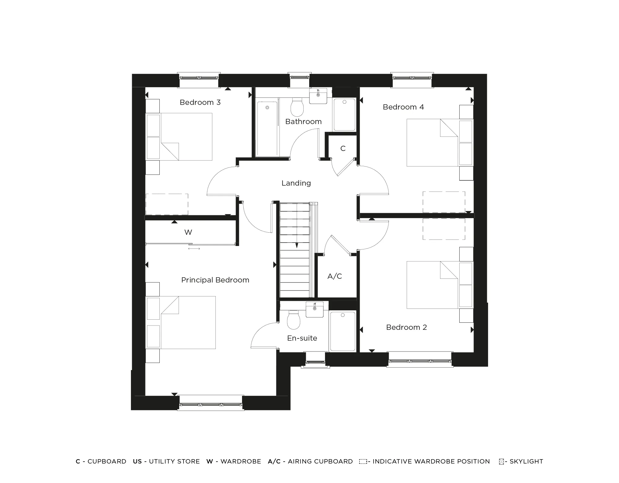 The Bluebell, Number 87 First Floor Floorplan
