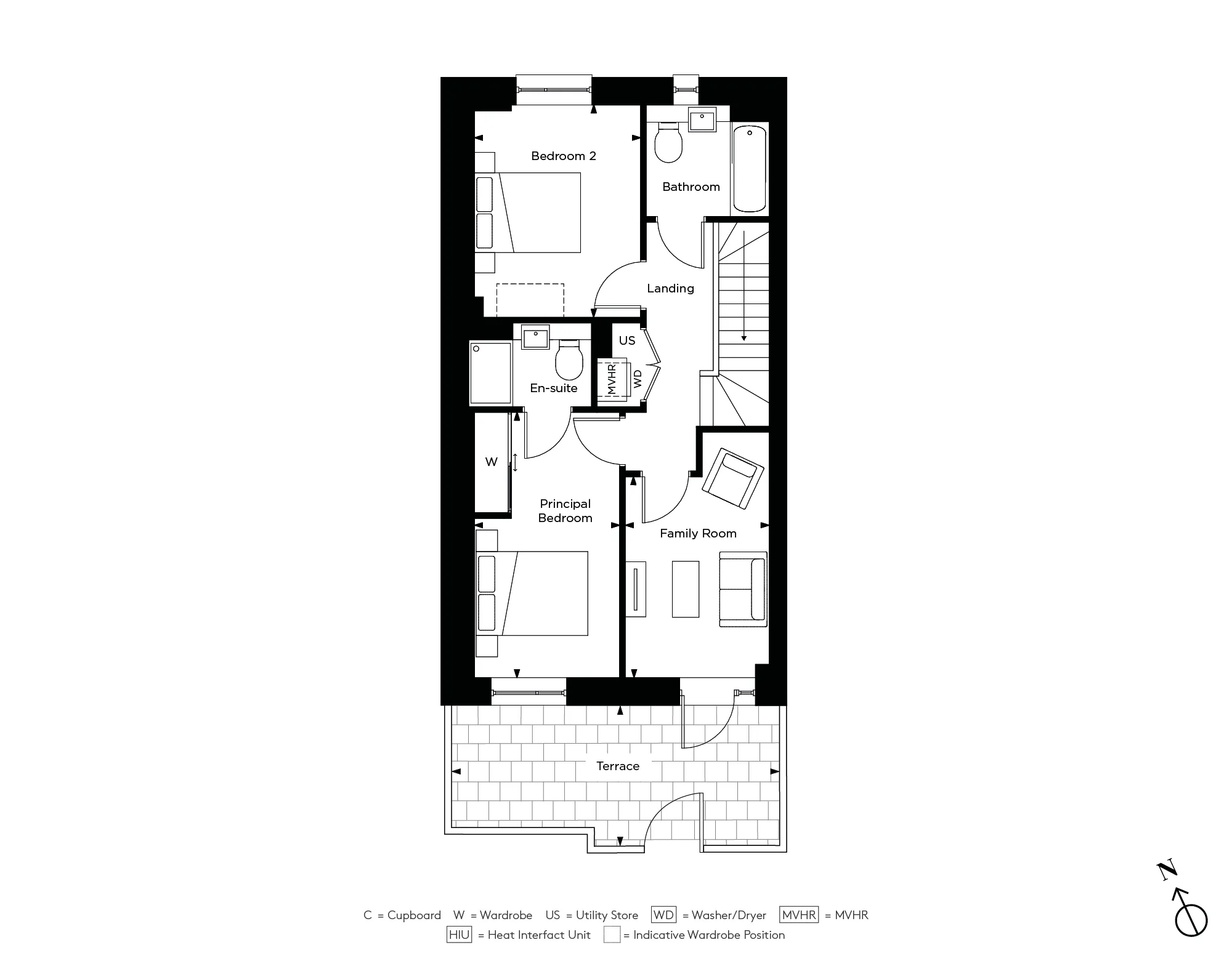 Forest View, Apartment F2.1 Upper Ground Floorplan