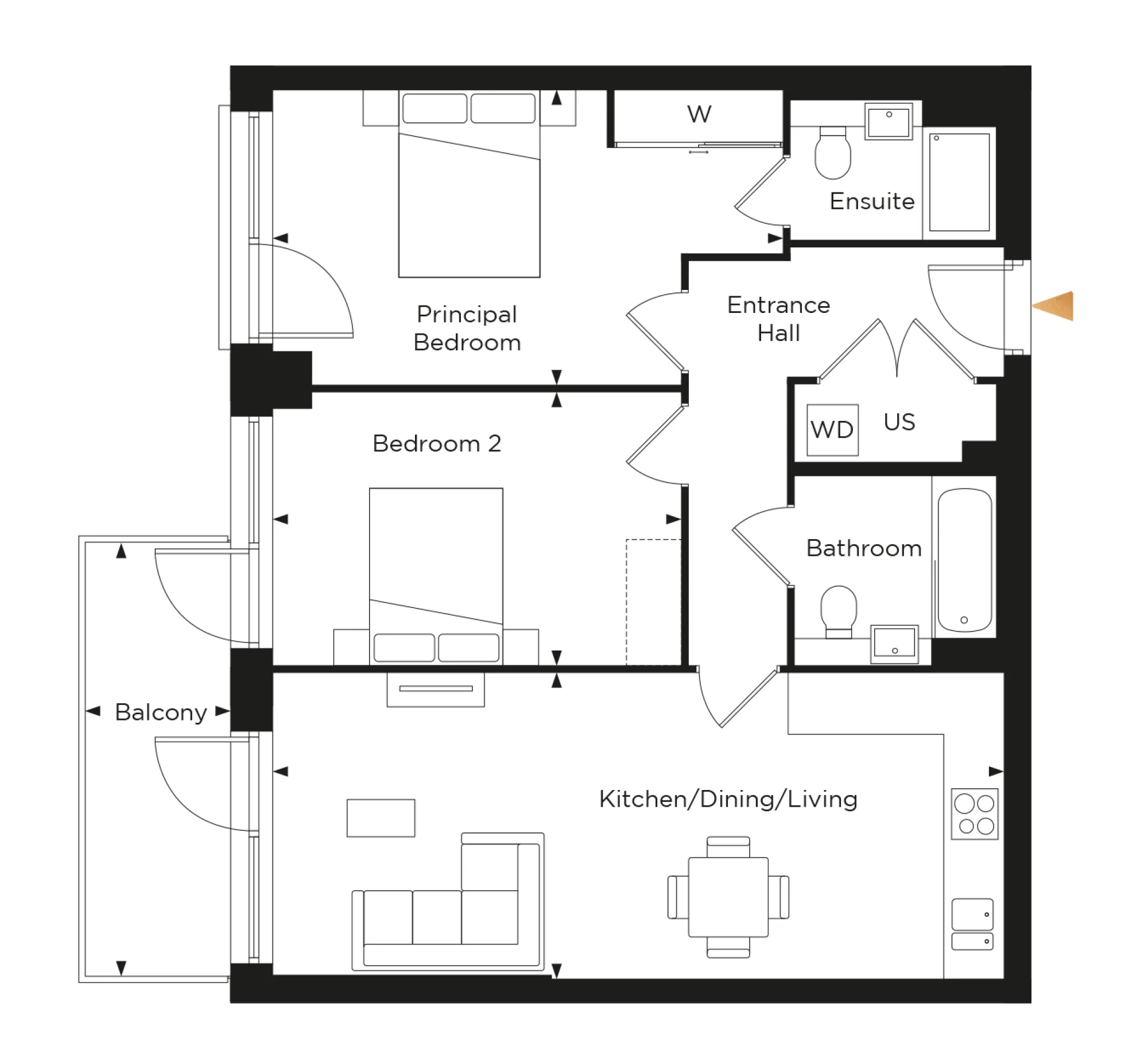 Starling House, Apartment 101 Floorplan