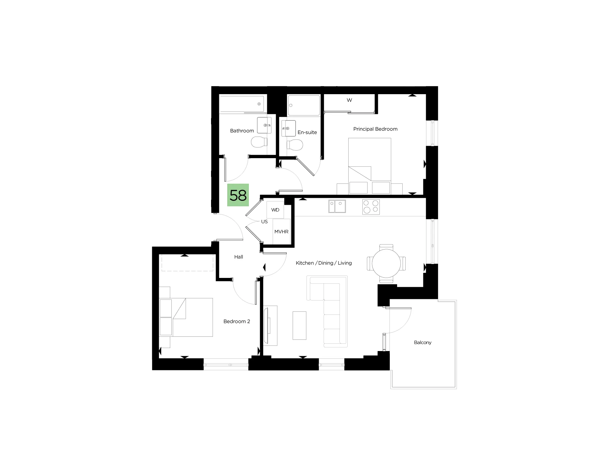 Ida Court, Number 58 Floorplan